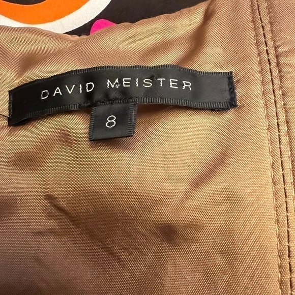 DAVID Meister printed mini slip dress pink size 8 EUC - Picture 11 of 12